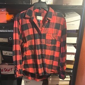 Buffalo Plaid Button-Up Shirt